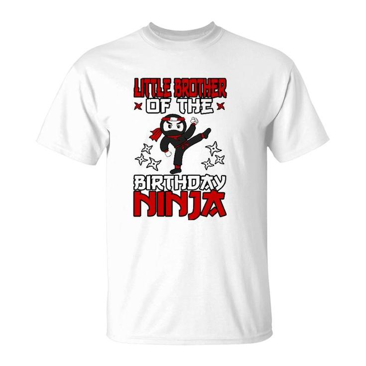 Little Brother Of The Birthday Ninja Shinobi Themed T-Shirt