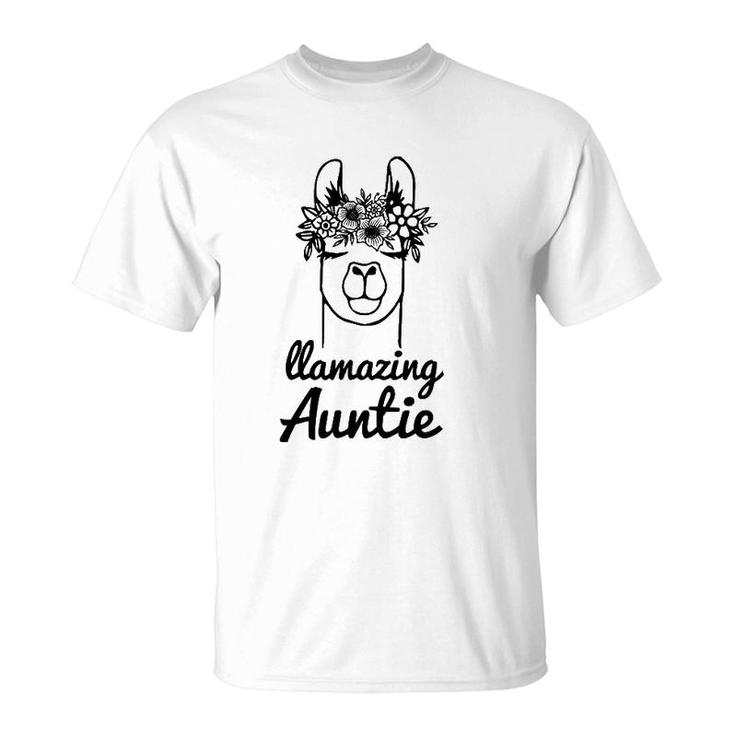 Llama Auntie And Llamazing Bestie Aunt Niece Matching Outfit T-Shirt