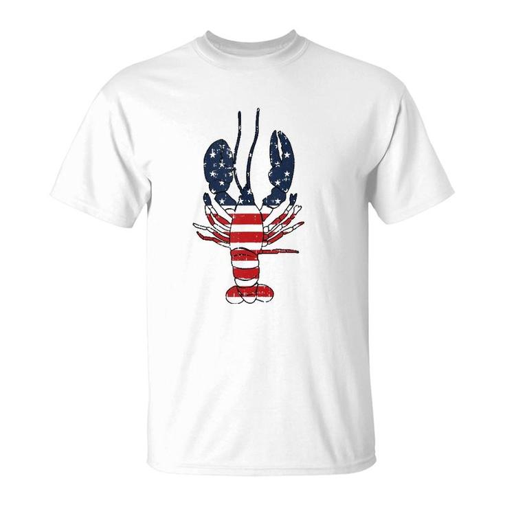 Lobster 4Th Of July American Flag Sea Ocean Lover Patriotic Tank Top T-Shirt