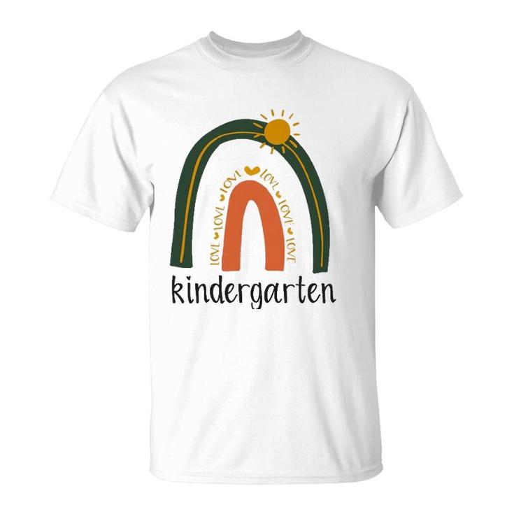 Love Rainbow Proud Nursery Preschool Kindergarten Teacher T-Shirt