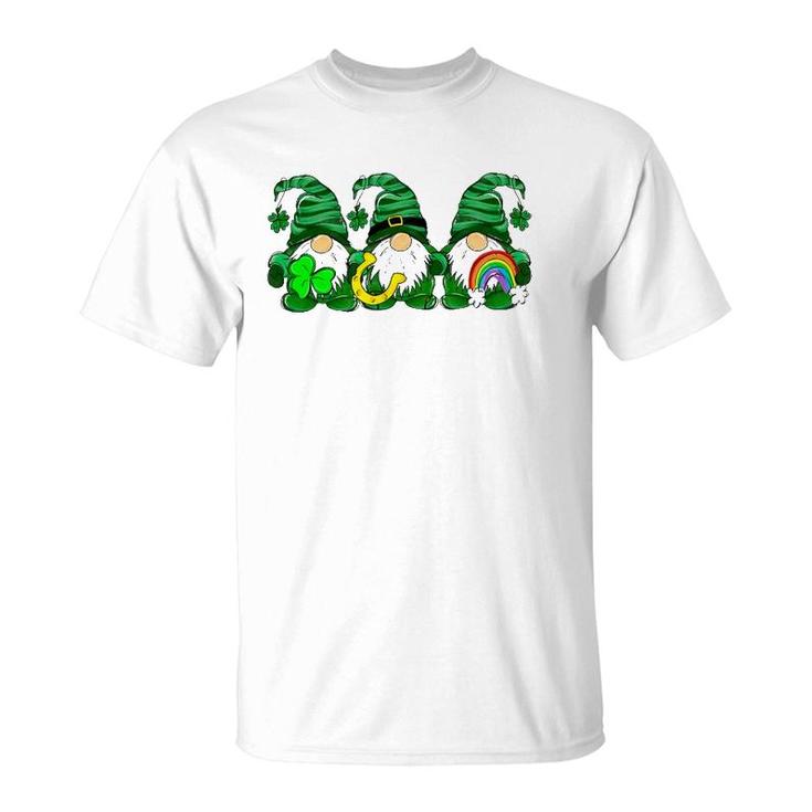 Lucky Rainbow Gnome Happy St Patrick's Day Kids Women Men T-Shirt