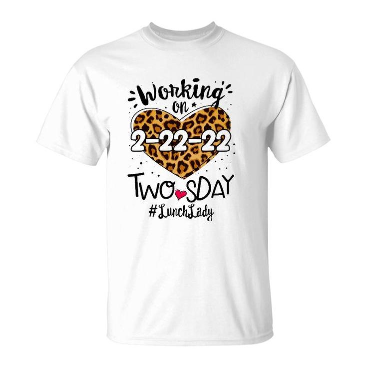 Lunch Lady Twosday 2022 Leopard 22Nd 2Sday 22222 Women T-Shirt