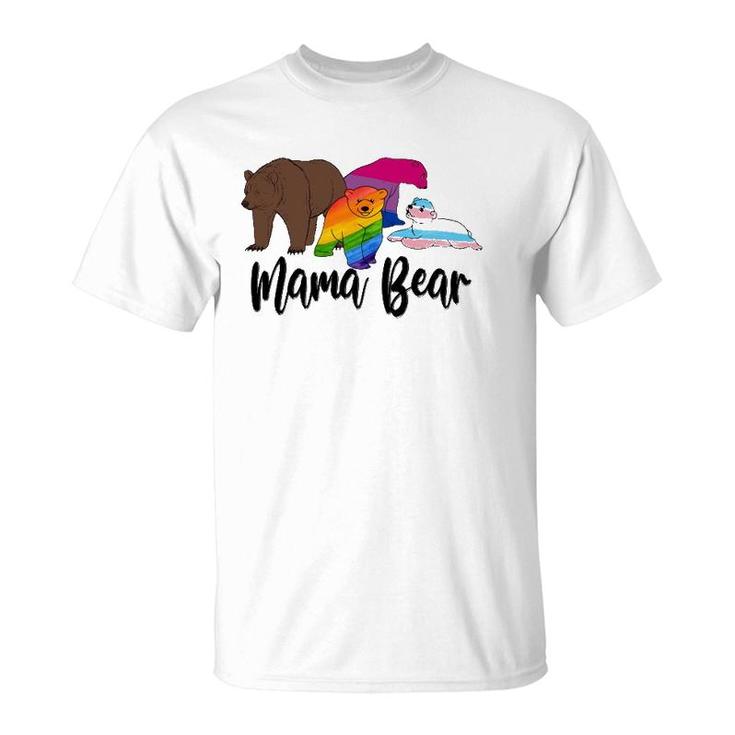 Mama Bear Lgbt Gay Trans Pride Support Lgbtq Parade Mother's Day T-Shirt