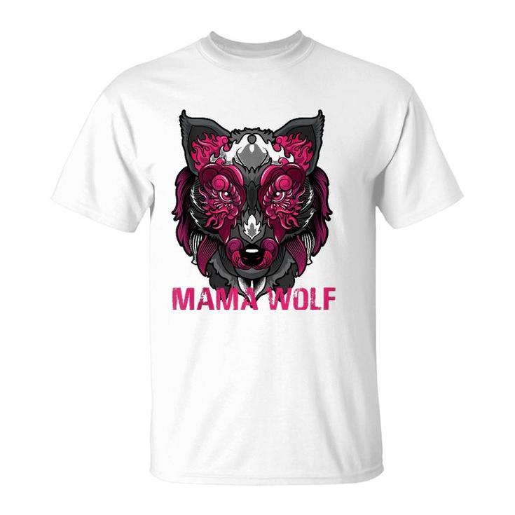 Mama Wolf Pink Mother's Day Gift T-Shirt