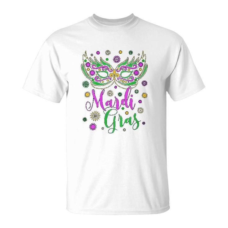 Mardi Gras Feathered For Women T-Shirt