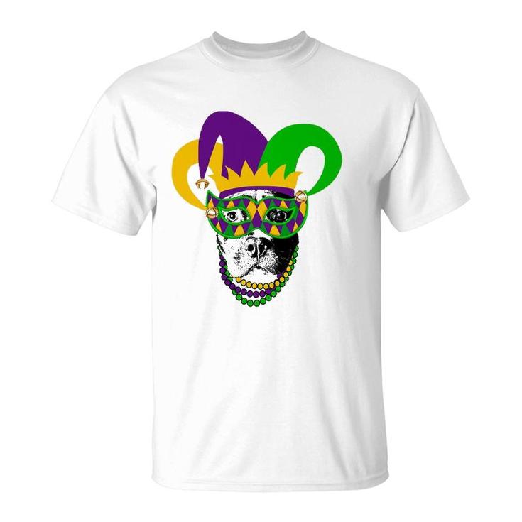Mardi Gras Pitbull Dog Cute Mardi Gras T-Shirt