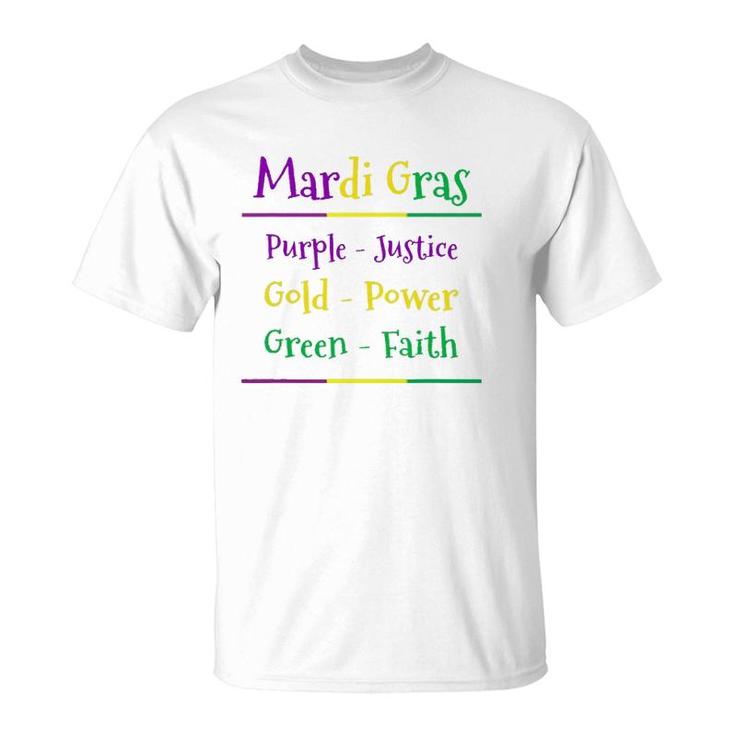 Mardi Gras Purple Green & Gold T-Shirt