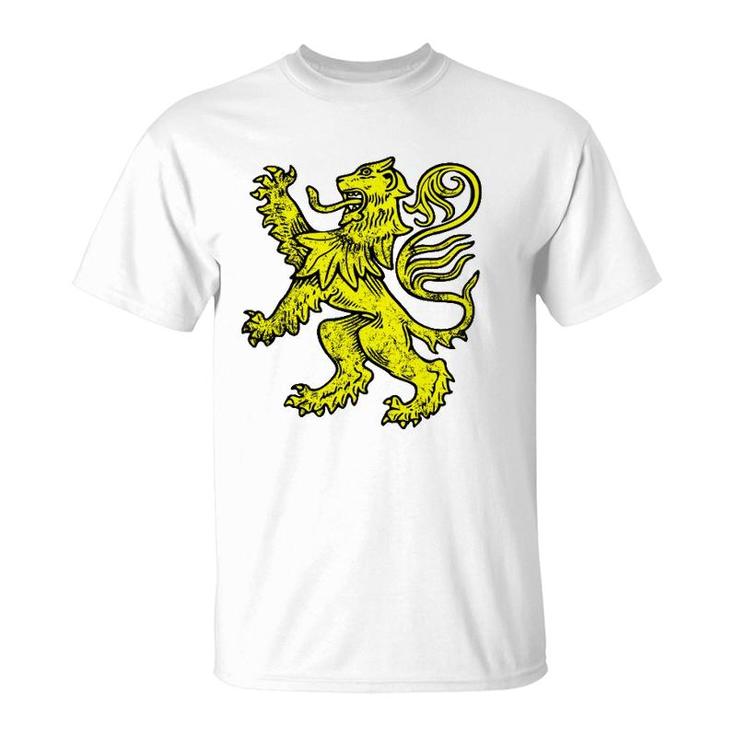 Medieval Royal Lion Distressed Gift T-Shirt