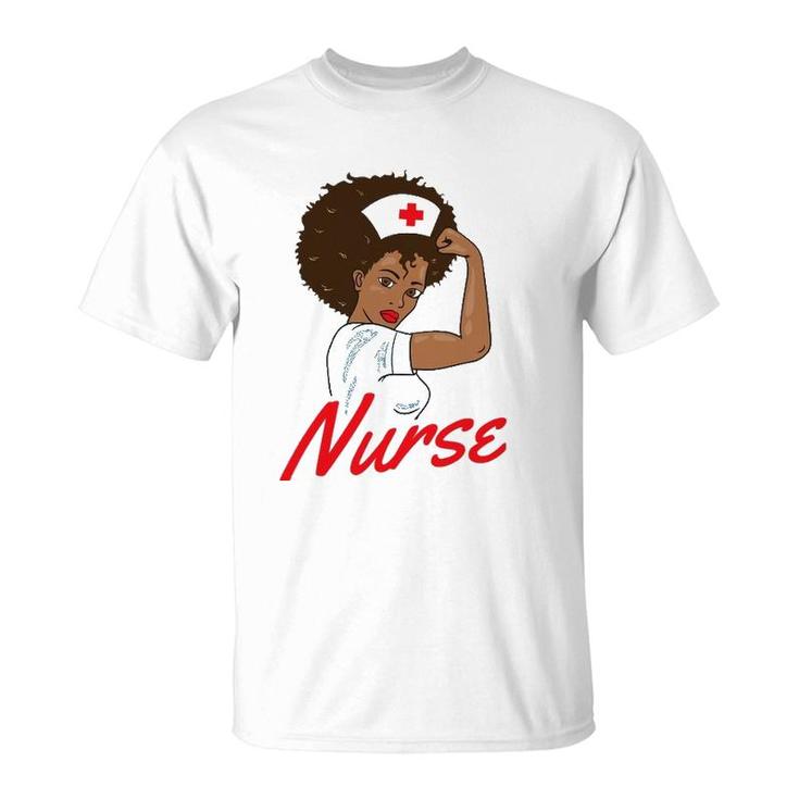 Melanin Black Nurse Clothing Gift African American Women T-Shirt