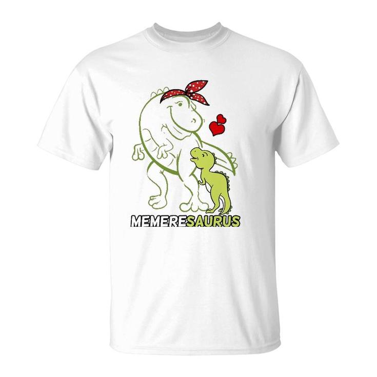 Memeresaurus Memere Tyrannosaurus Dinosaur Baby Mother's Day T-Shirt