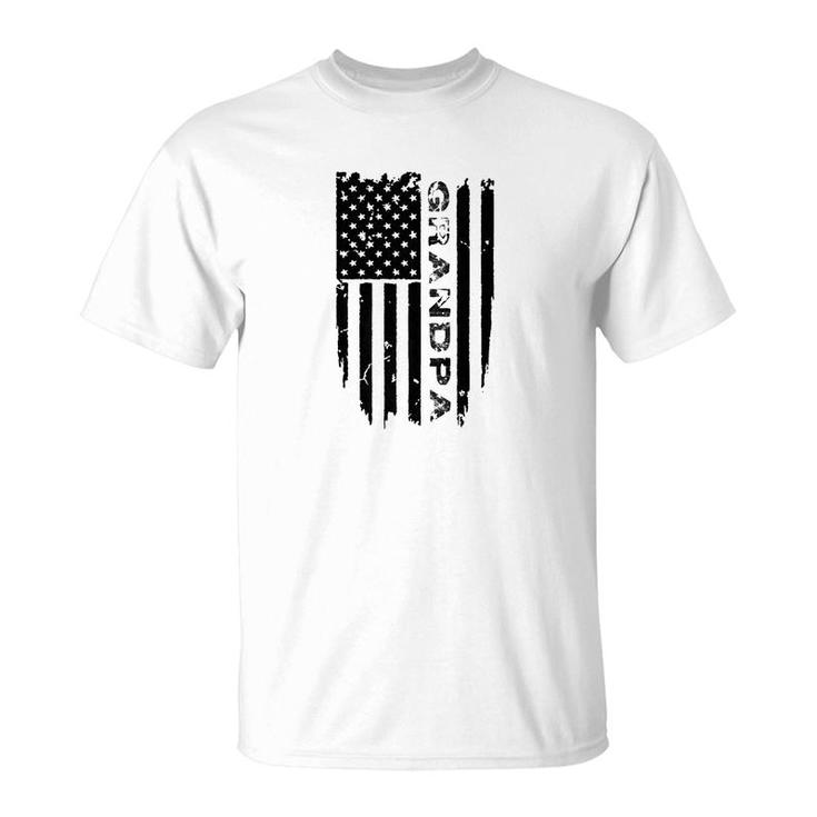 Mens Family Fathers Day American Flag  Shirts Men T-Shirt