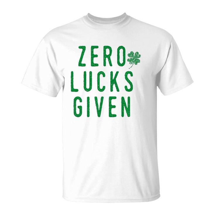Mens No Lucks Given St Patty's Party Green Parade Gift  T-Shirt