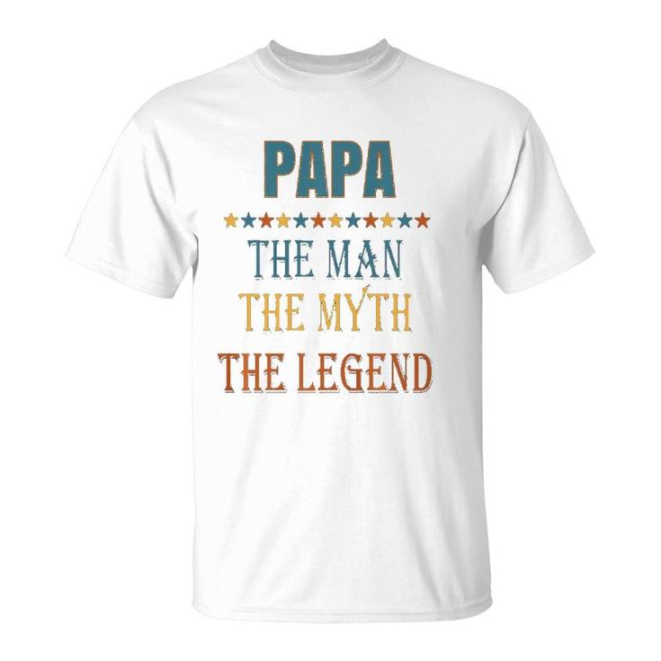 Mens Papa Man Myth Legend Funny Gift T-Shirt