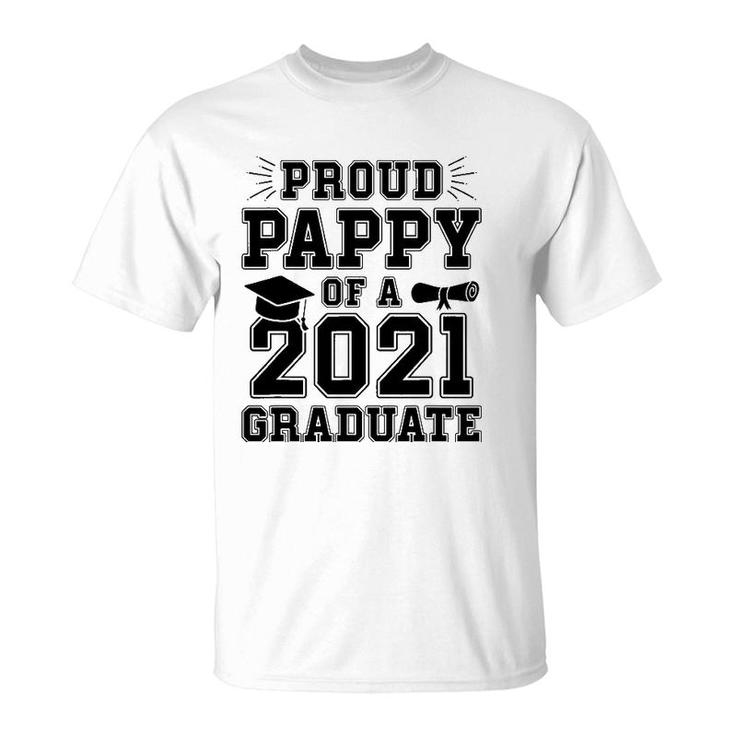 Mens Proud Pappy Of A 2021 Graduate School Graduation Grandpa T-Shirt