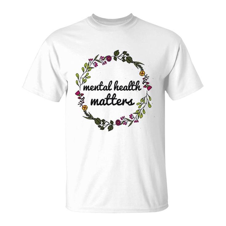 Mental Health Matters Floral T-Shirt