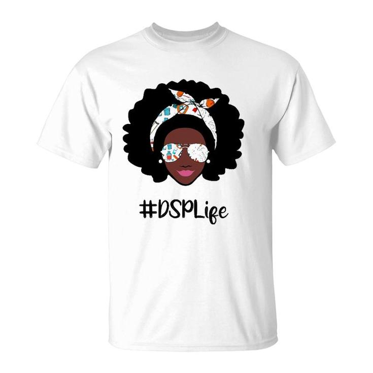 Messy Bun Dsp Life Nurse Black History Month Thank You T-Shirt