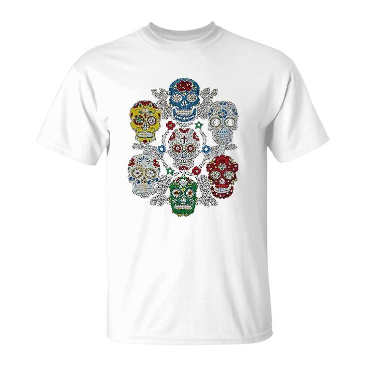 Mexican American Skulls T-Shirt