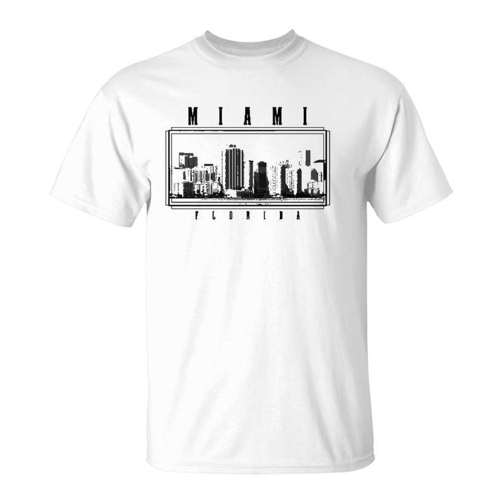 Miami Florida Vintage Skyline Pride Vintage Miami  T-Shirt