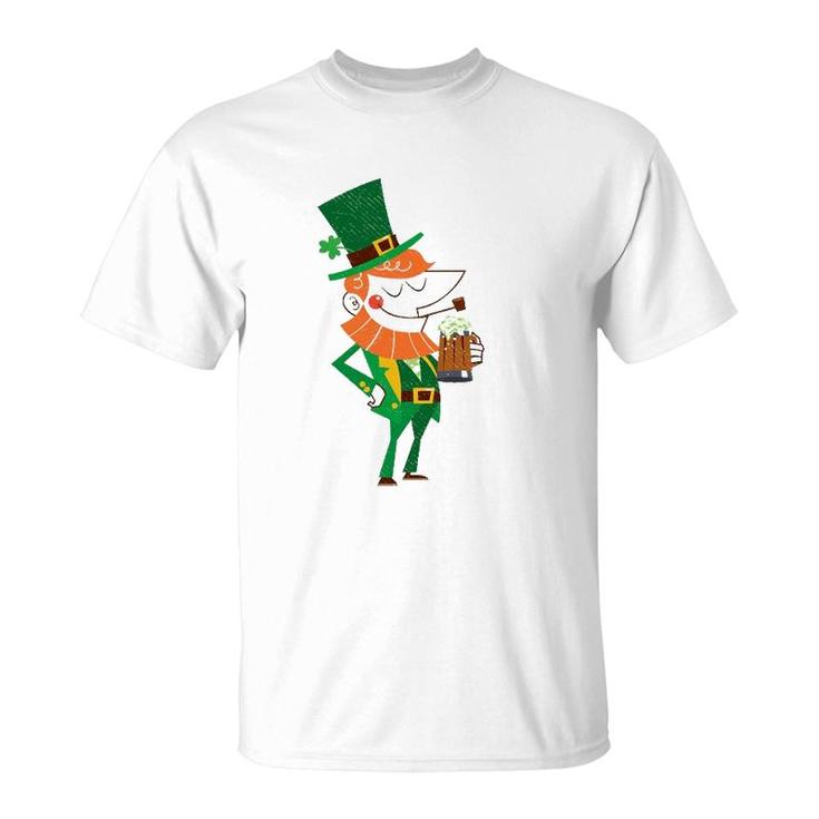 Mid Century Leprechaun Patrick's Day T-Shirt