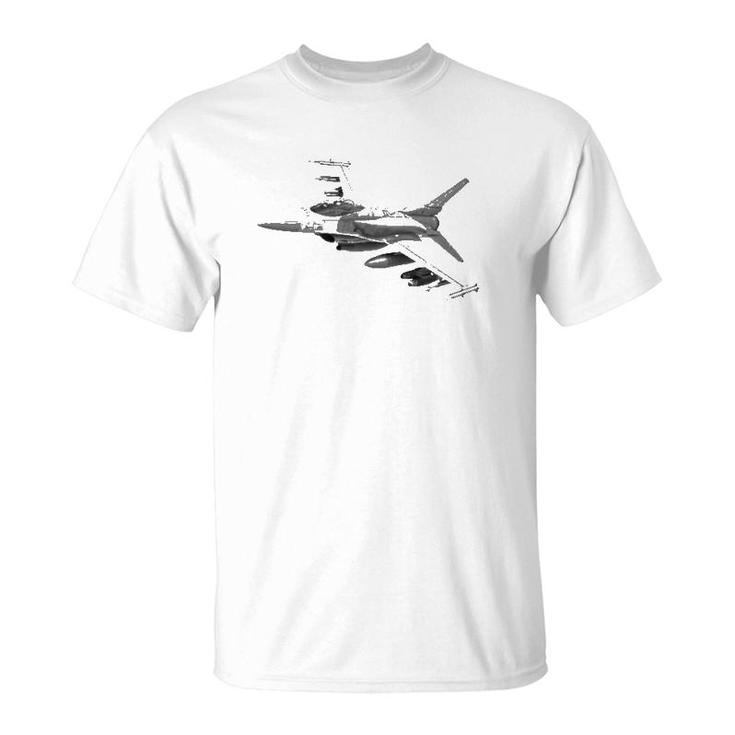 Military's Jet Fighters Aircraft Plane F16 Fighting Falcon T-Shirt