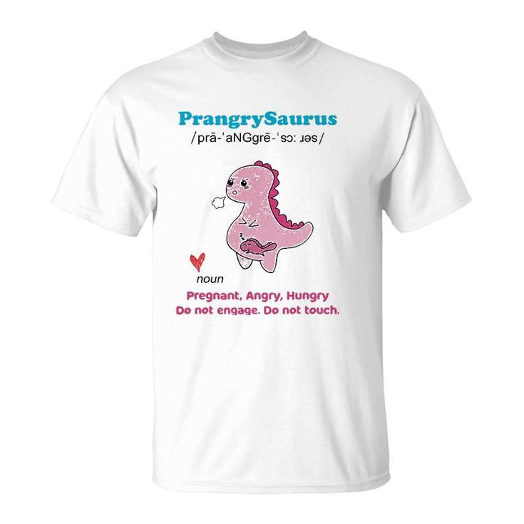 Mother's Day Pregnant Mom Prangrysaurus Pregnancy Surprise T-Shirt