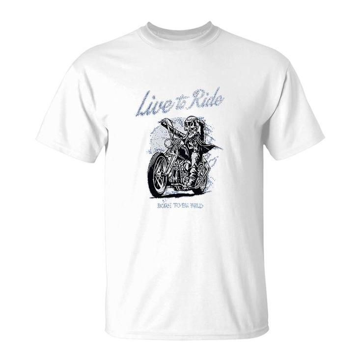 Motorcycle Live To Ride T-Shirt