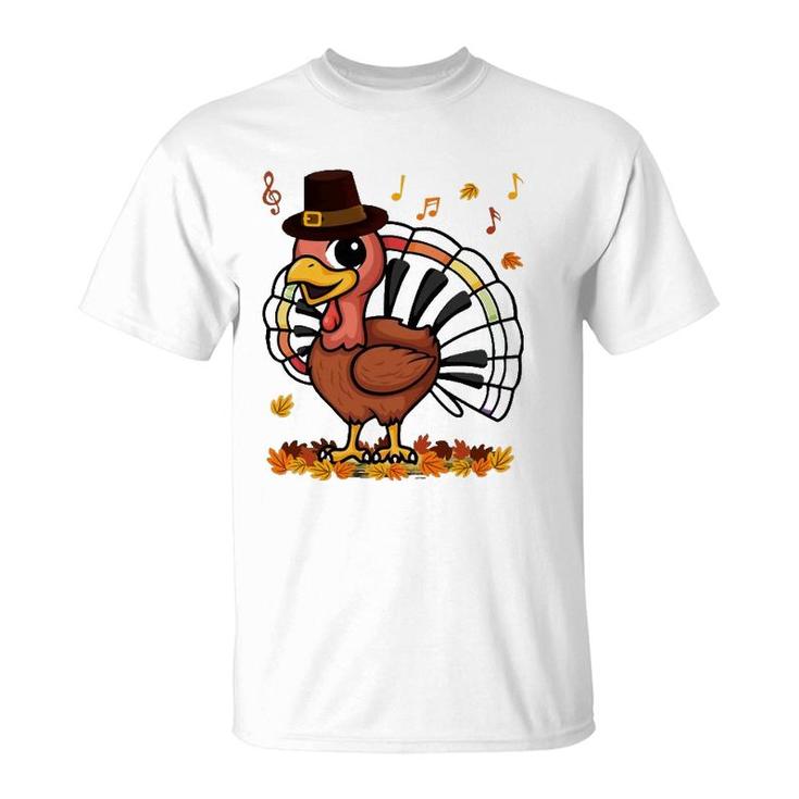 Music Piano Teachers Music Turkey Costume Happy Thanksgiving T-Shirt