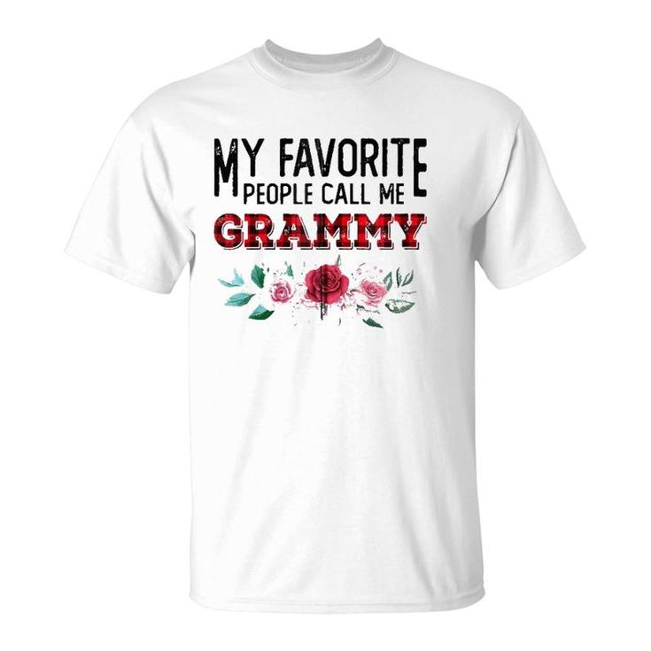 My Favorite People Call Me Grammy Mother's Day Zip T-Shirt