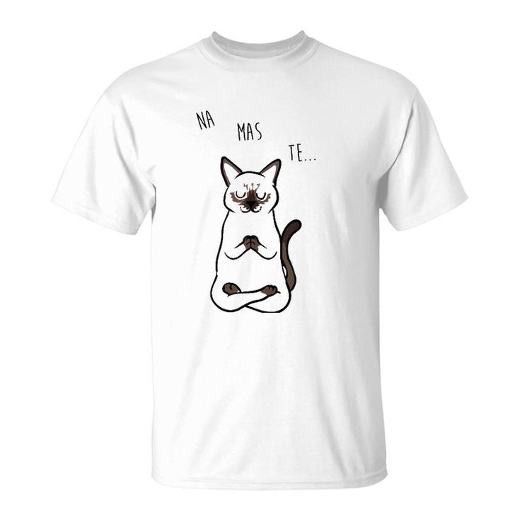 Namaste Siamese Cat Tank Top T-Shirt