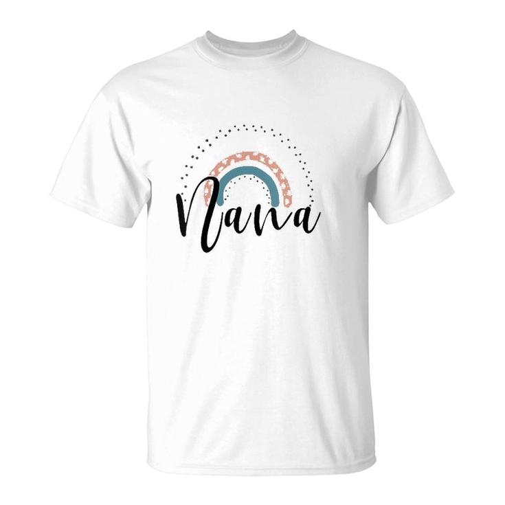 Nana Rainbow For Women Grandma Christmas Mother's Day T-Shirt