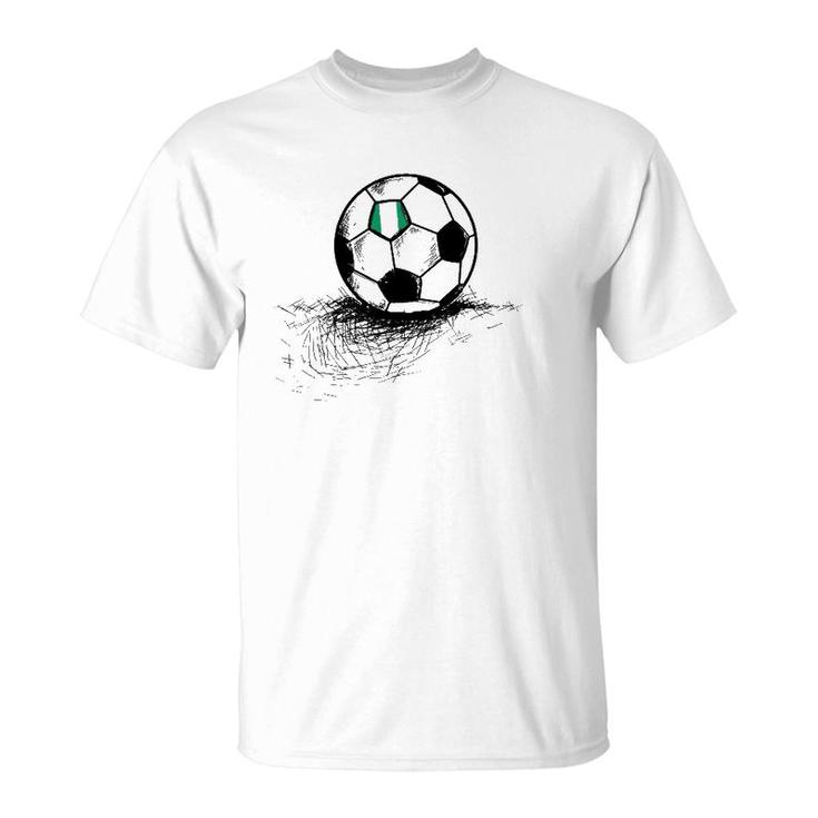 Nigeria Soccer Ball Flag - Nigerian Football Jersey T-Shirt
