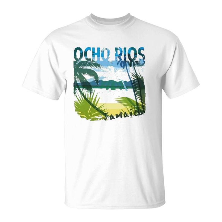 Ocho Rios Jamaica Beach Summer Matching Family Palms Tree T-Shirt