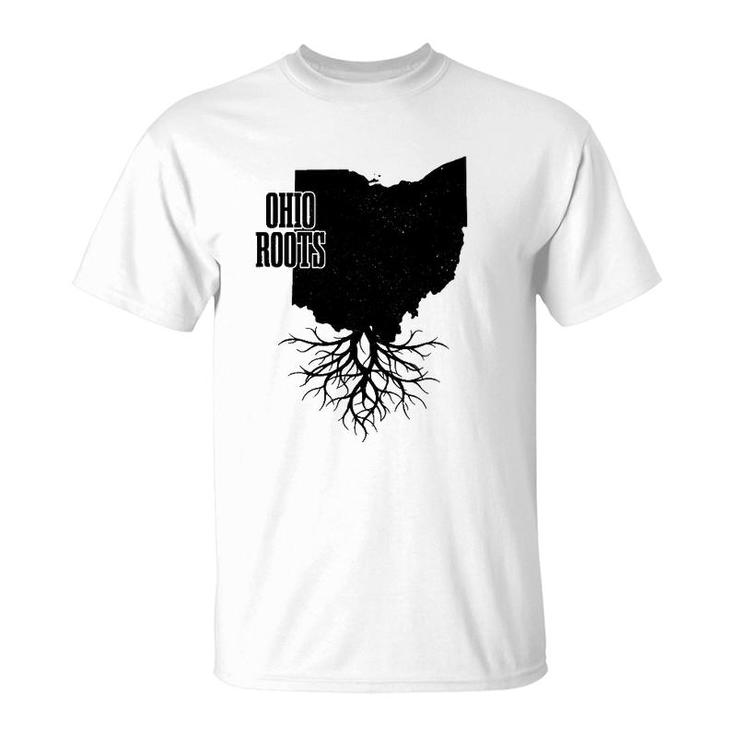 Ohio Roots Vintage Usa Patriotic Pride State Map T-Shirt | Mazezy