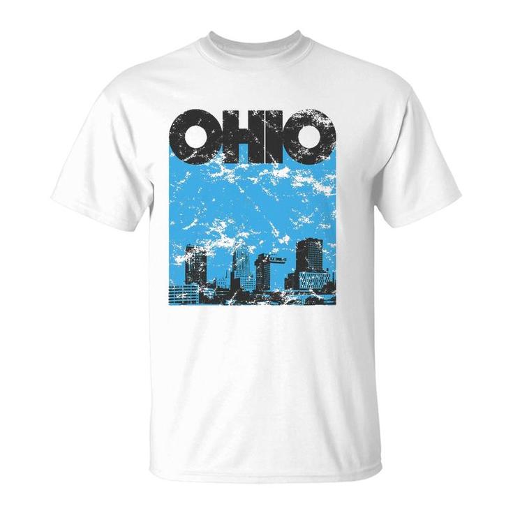 Ohio  Vintage 70S Style Skyline T-Shirt