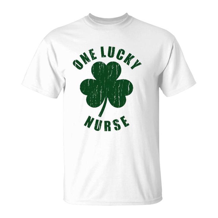 One Lucky Nurse Clover Happy St Patrick's Day  T-Shirt