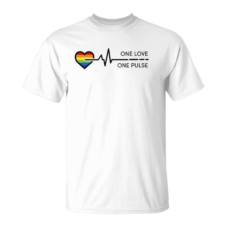 One Pulse Heart Lgbt Pride  T-Shirt