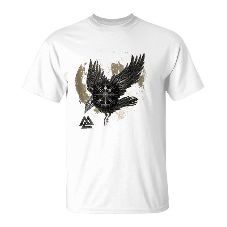Pagan Raven Moon Viking  T-Shirt