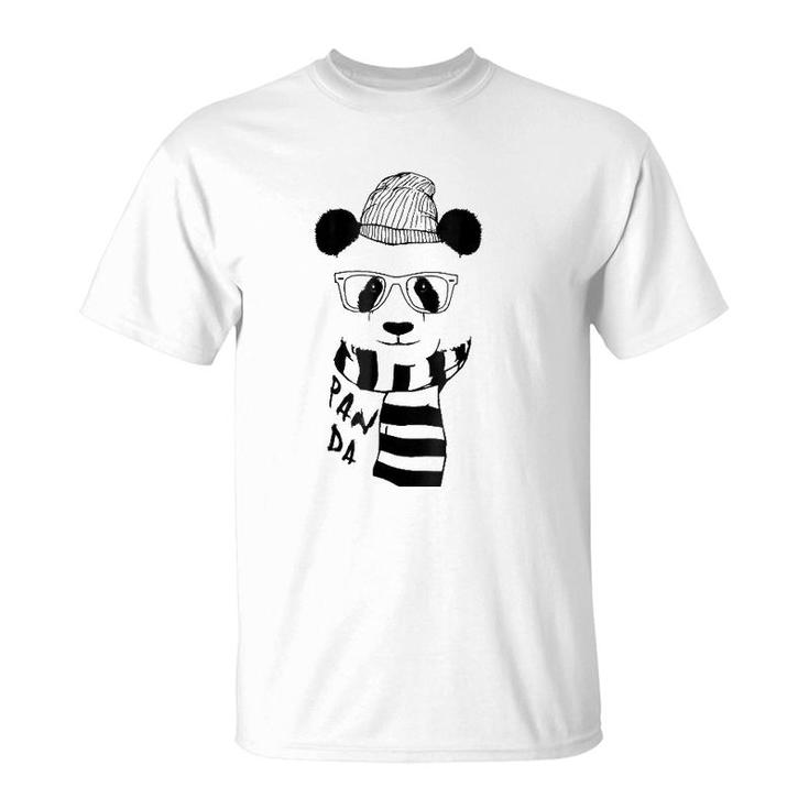 Panda Bear With Glasses Gift T-Shirt