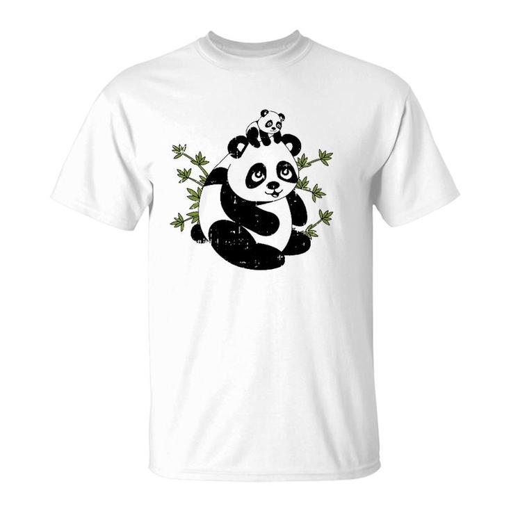 Papa Bear Panda Dad Baby Daddy Tee Cute Father's Day Gift T-Shirt