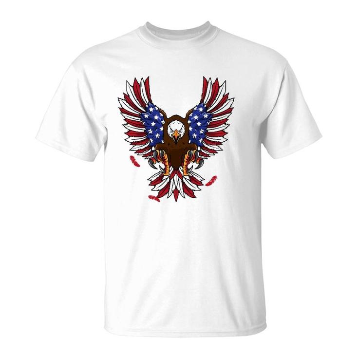 Patriotic July 4Th Usa Eagle Lovers American Flag Eagle T-Shirt