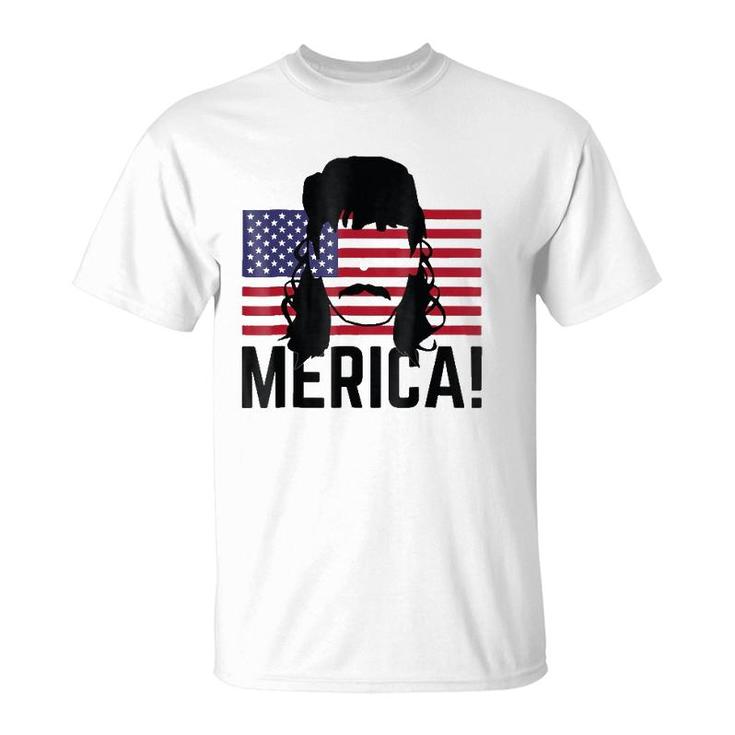 Patriotic Usa Mullet - 4Th 'Merica America T-Shirt