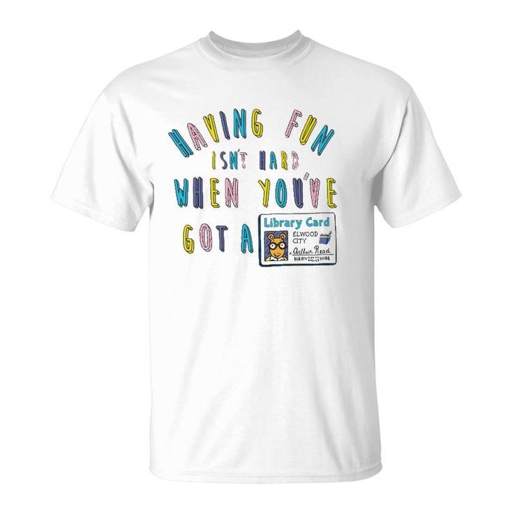 Pbs's Arthur Library Card Men's And Women's T-Shirt