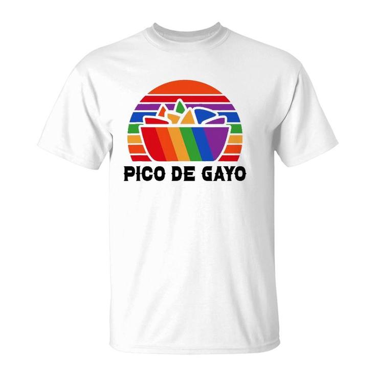 Pico De Gayo Funny Gay Lesbian Pride Rainbow Mexican Food T-Shirt