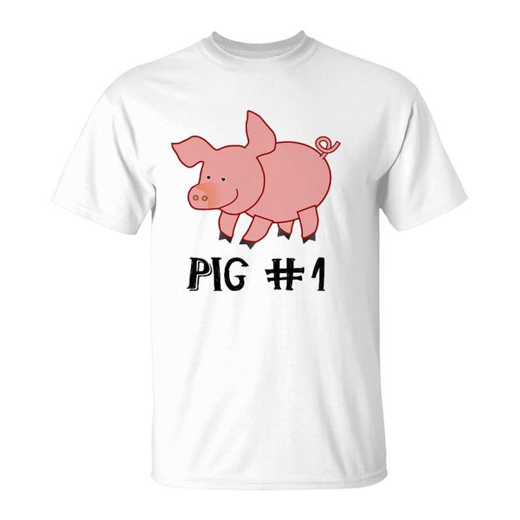 Pig 1 Halloween Costume Matching Costume T-Shirt