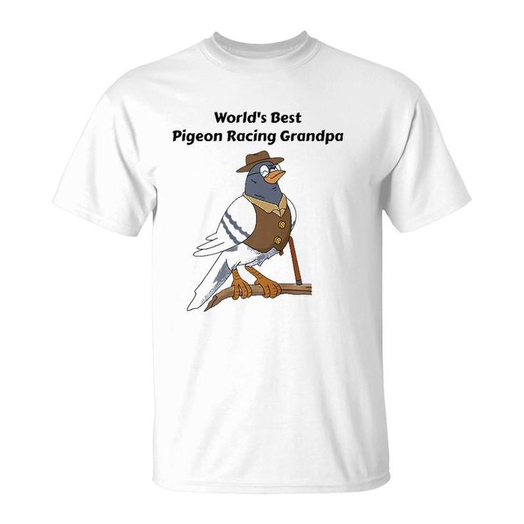 Pigeon Racing Gifts Men Grandpa Father's Day Pigeon Racing T-Shirt