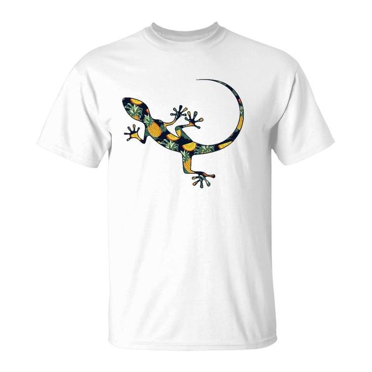 Pineapple Hawaiian Gecko Women Men Print Lizard Girl Gift T-Shirt