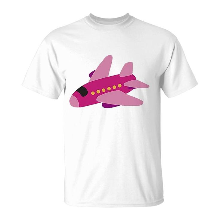 Pink Airplane Pilot T-Shirt