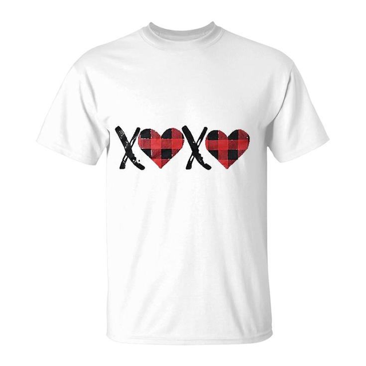 Plaid Heart Valentines Day T-Shirt