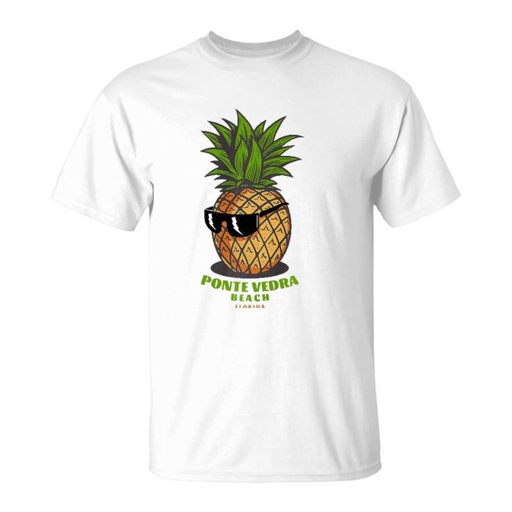 Ponte Vedra Beach Florida Fl Cute Pineapple Sunglasses Premium T-Shirt