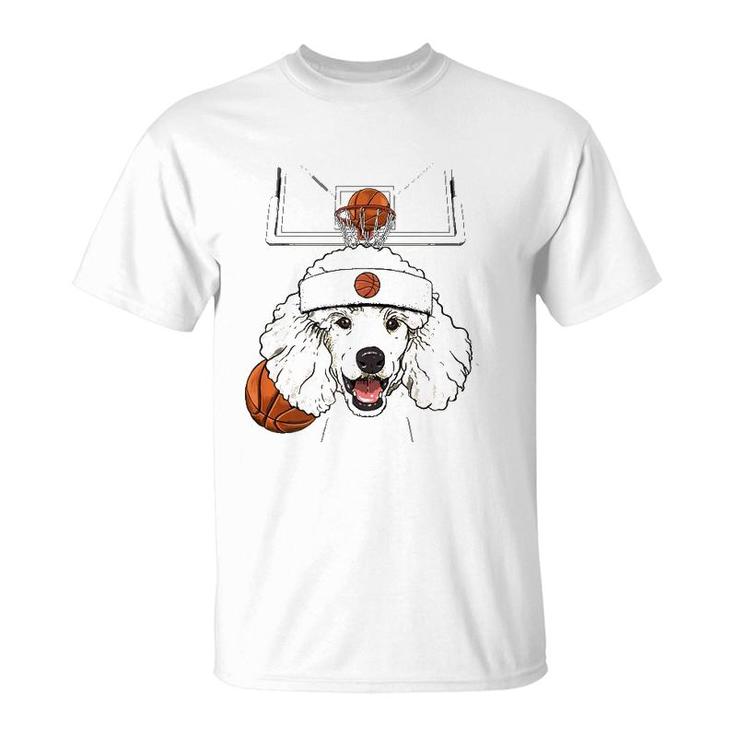 Poodle Basketball Dog Lovers Basketball Player  T-Shirt